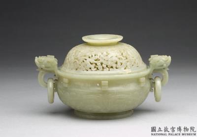 图片[2]-Jade incense burner with animal-mask pattern, Qing dynasty (1644-1911)-China Archive